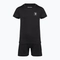 Set fotbal pentru copii OneTeam Precision Set tricou și pantaloni scurți negru 6