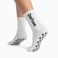 Șosete de fotbal pentru copii OneTeam Precision Grip non-slip 2-pack white 2