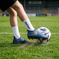 Șosete de fotbal pentru copii OneTeam Precision Grip non-slip 2-pack white 8