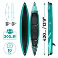 Caiac gonflabil de înaltă presiune 2-persoane AQUASTIC Cortez 13'9" 420 cm verde 22