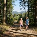 Tricou pentru copii de trekking KADVA TrailCore, respirabil, bleumarin 5