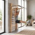 Scară gimnastică cu bară XTREXO LW100 wooden 11