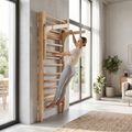 Scară gimnastică cu bară XTREXO LW100 wooden 12