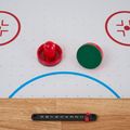 OneTeam FunArena 3-in-1 foosball, cymball, masă de biliard din lemn / negru 18
