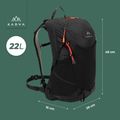 Rucsac turistic KADVA Aventura 22 l negru 22