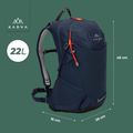 Rucsac turistic KADVA Aventura 22 l albastru oțel 27