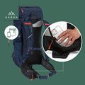 Rucsac de trekking KADVA Sendero 35 l albastru oțel 25