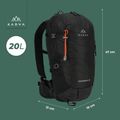 Rucsac turistic KADVA Escapada 20 l negru 18