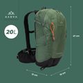 Rucsac turistic KADVA Escapada 20 l verde 15