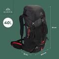 Rucsac de drumeție KADVA Vagabundo 40 l negru 25
