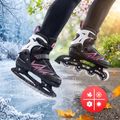 Patine cu role pentru copii ATTABO 2 w 1 Kylo roz 2