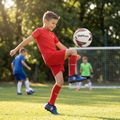 Set fotbal pentru copii OneTeam Precision Set tricou și pantaloni scurți roșu 14
