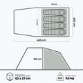 Cort de camping pentru 4-persoane KADVA Kavio 4.1 verde 18