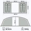 Cort de camping pentru 4-persoane KADVA Kavio 4.2 verde 22