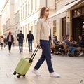 Valiză de călătorie pentru cabină Kadva Domingo Lime 17