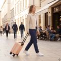 Valiză de călătorie pentru cabină Kadva Domingo Pink 16