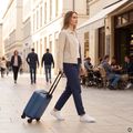 Valiză de călătorie pentru cabină Kadva Domingo Blue 17