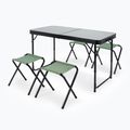Masă pliabilă de camping + scaune KADVA CAMPtable set pentru 4-6 persoane gri