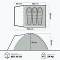 Cort de camping pentru 3 persoane KADVA CAMPdome 3 verde 7