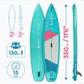 Set placă SUP gonflabilă AQUASTIC Touring 11'6" green 26