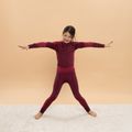 Set complet de lenjerie termică pentru copii KADVA Frosty Jrg Set fără cusături roz 3