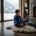 Set complet de lenjerie termică pentru copii KADVA Frosty Jrb Set, fără cusături, bleumarin 6