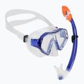 Set de snorkeling pentru copii AQUASTIC Shelly mască + tub albastru închis