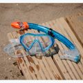 Set de snorkeling pentru copii AQUASTIC Shelly mască + tub + labe albastru 15