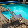 Șezlong de grădină reglabil Kadva LSR01310 gri KSB001 5
