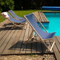 Șezlong de grădină reglabil Kadva LSR01310 gri KSB001 6