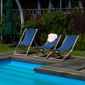 Șezlong de grădină reglabil Kadva LSR01310 gri KSB001 7