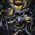 Pantaloni scurți MMA Ground Game MMA pentru bărbați Oni Samurai negru 22SHORMMASAM3 7