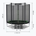 Trambulină de grădină Urbogym Classic 252 cm negru 8FT 9