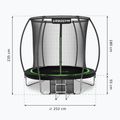 Urbogym Infinity Infinity 252 cm trambulină de grădină negru 8FT 11