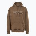 Hanorac pentru bărbați PROSTO Checked Hoodie dark brown
