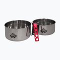Set de vase turistice Alpinus Jukatan 2l, 1,5 l i 0,6 l stalowy 2
