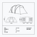Cort de camping pentru 4-persoane  Alpinus Gandia 4 antracyt 10
