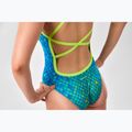Costum de baie dintr-o piesă pentru femei SWEEP Aqua Hippos albastru/galben/verde 4
