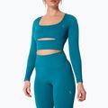 Longsleeve de antrenament pentru femei Carpatree Dopamine Buzz Seamless petrol green 3