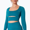 Longsleeve de antrenament pentru femei Carpatree Dopamine Buzz Seamless petrol green 5