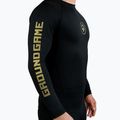 Rashguard Ground Game Athletic Gold Athletic cu mânecă lungă negru RASHATHGOLDLSS 2