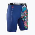 Pantaloni scurți de antrenament pentru bărbați Ground Game Vale Tudo Tatakai albastru 3