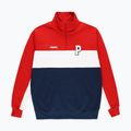 Bluză pentru bărbați PROSTO Half Zip Sweatshirt roșie KL222MSWE1133