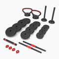 HMS SGN120 Pro Set 6W1 20kg greutăți negru/roșu 2