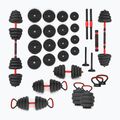 HMS SGN130 Pro Set 6W1 30kg greutăți negru/roșu