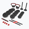 HMS SGN130 Pro Set 6W1 30kg greutăți negru/roșu 2