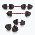 HMS SGN130 Pro Set 6W1 30kg greutăți negru/roșu 4