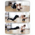 Rolă automată pentru exersarea mușchilor abdominali cu suport HMS KA10 negru 15