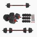 Set de gantere cu conexiune la halteră HMS SGP20 20 kg negru/roșu 2