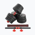 Set de gantere cu conexiune la halteră HMS SGP30 30 kg negru/roșu 3